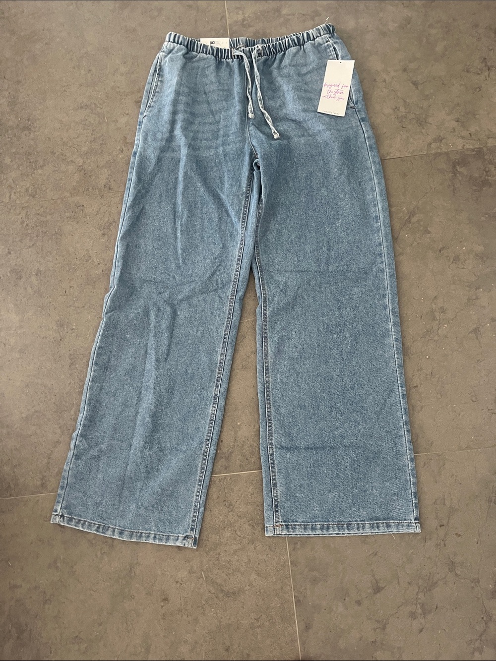 Vanilla Star Light Wash Blue Wide Leg Jeans